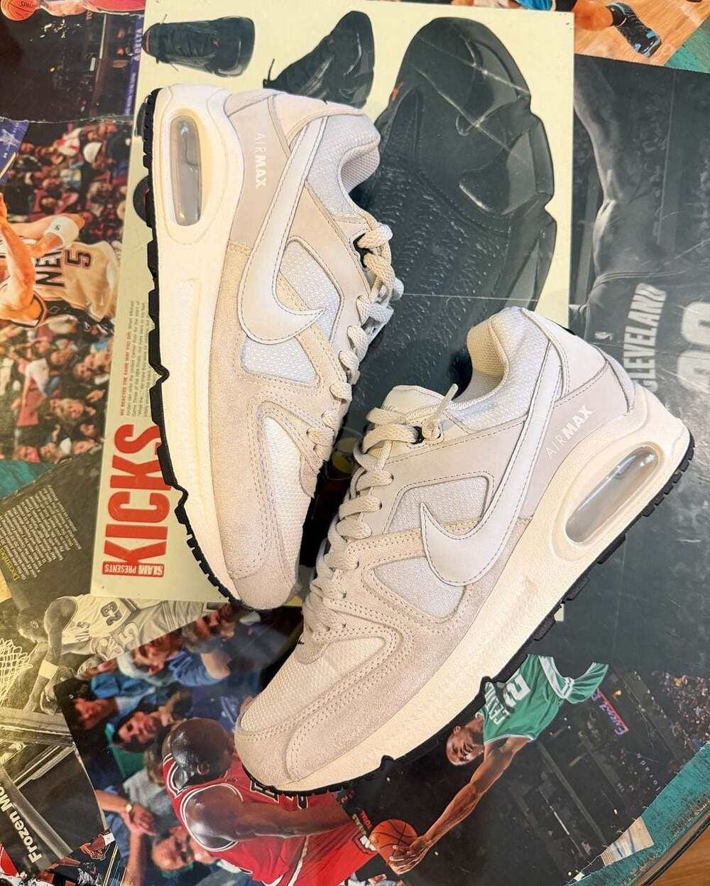Nike Air Max Command Size 7.5 Men String Grey White Sneakers Retro 9 women